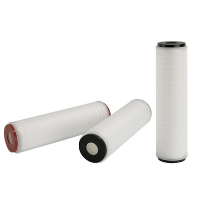 10 inch lengte polypropyleen materiaal PP pleatfilter met eindkappen