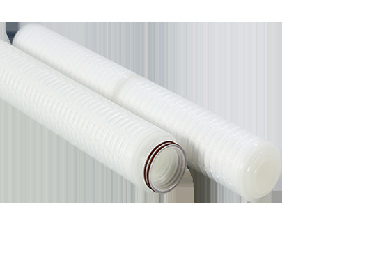 0.45um PP pleatfilter met polypropyleen eindkappen Poregrootte 0.1um-60um Maximaal temperatuur 82°C