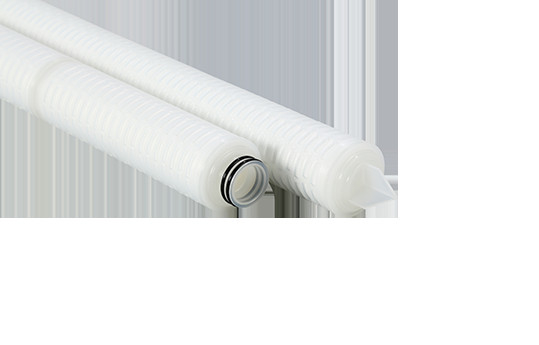 0.45um PP pleatfilter met polypropyleen eindkappen Poregrootte 0.1um-60um Maximaal temperatuur 82°C