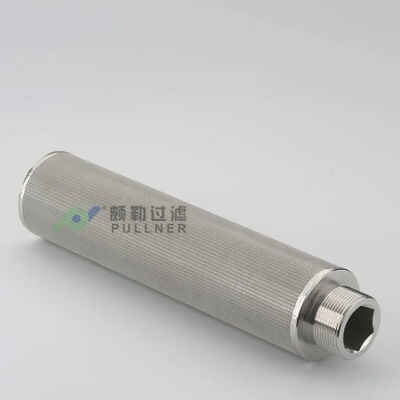 10-inch 316L roestvrijstalen meerlaagse gesinterde gaasfilterpatroon met hoge temperatuur- en corrosiebestendigheid voor toepassingen met hoge flow