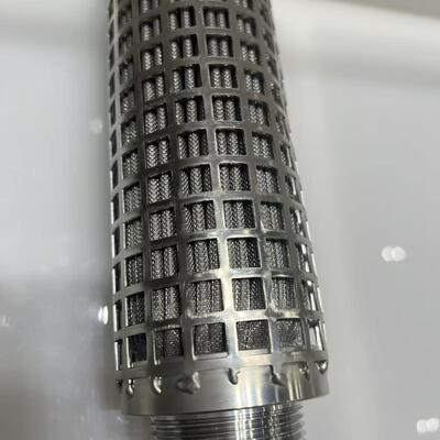 Hittebestendige 316L roestvrijstalen vezelfilterpatroon met plooien en groot filtratieoppervlak