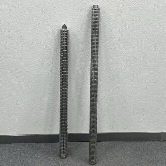 Filterpatroon met pleister van roestvrijstalen vezels met een hoge vuilcapaciteit