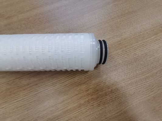 40-inch PTFE-plisséfilterpatroon met PTFE-membraan voor chemische en zeer zuivere vloeistoffiltratie met hoge stroomsnelheid