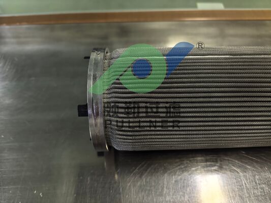 Customized Filter End Cap: 10 inch 316L Stainless Steel Pleated Filter Cartridge Sintered Fiber Felt for High Temperature Industrial Filtration